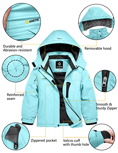 Gemyse Girl'S Waterproof Ski Snow Jacket Hooded Fleece Lined Windproof Winter Jacket thumb #5