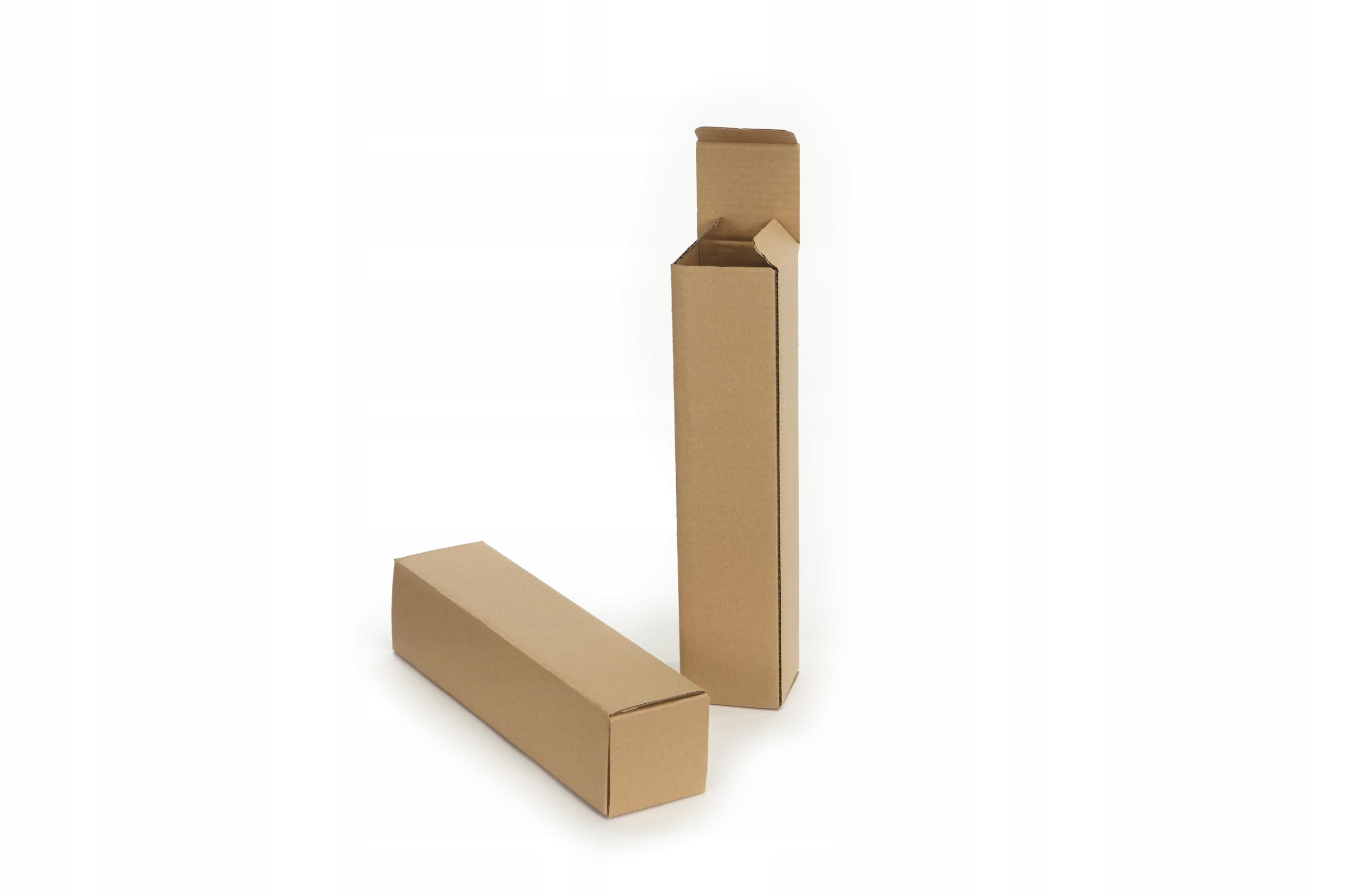 100 Stück Versandhülsen 460x80x80 mm Versandkarton lang und eckig 1-teilige Design Braun Versandrohr Versandrolle Faltkarton ohne Sperrgutzuschlag