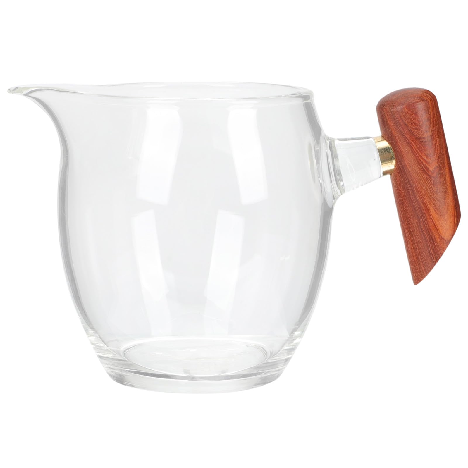 Jarra de crema y café hecha de vidrio texturizado con mango ergonómico