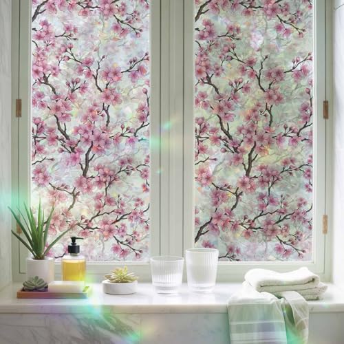 Vinilo Decorativo para Ventana Pink Cherry Blossoms 18x39 in miniatura 5