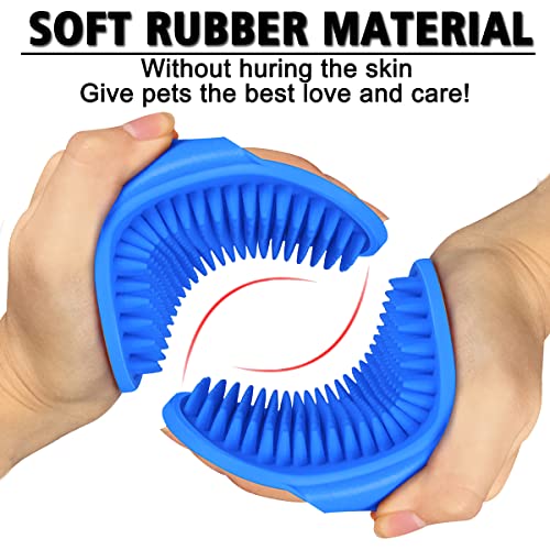 Kwispel 2 Pcs Dog Grooming Brush, Pet Shampoo Brush Dog Bath Grooming Shedding Brush Soothing Massage Rubber Comb With Adjustable Strap For Short Long Haired Dogs And Cats #TOP2