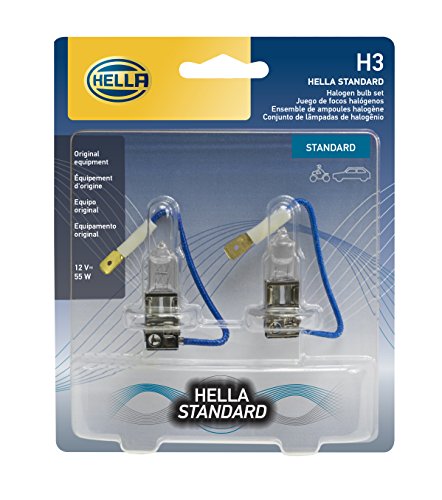 HELLA H3TB Twin Blister Standard Halogen Bulb, 12 V, 55W, 2 Pack #1