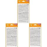 Buchstaben und Zahlen übertragbar, schwarz. Buchstaben 4 mm Schwarz (Packung mit 3)