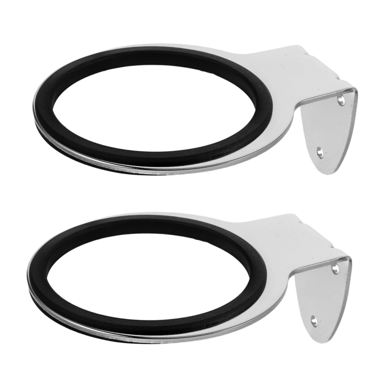 Ipetboom Hair Dryer Hanger Wall Mount 2pcs Stainless Steel Hair Dryer Holder Self Adhesive for Bathroom Space-saving Stylish