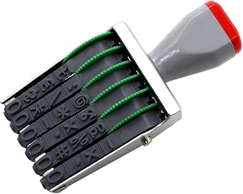 Sellos de goma de 6 dígitos, sellos de números, sellos de ruedas rodantes, sellos de números personalizados, símbolos multifuncionales, sellos de