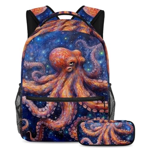 Sac à dos pieuvre pour soulager le dos des élèves avec trousse scolaire incluse