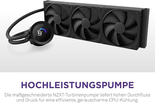 NZXT Kraken Plus 360 - Refroidisseur CPU AIO 360mm, LCD - Noir - 3