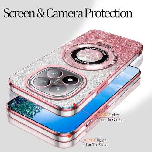 Coque pour Redmi Note 14 Pro 4G transparente pailletée style chic - 6