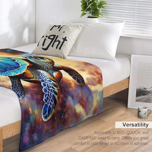 Couverture tortue 3D moelleuse légère pour voyager et canapé