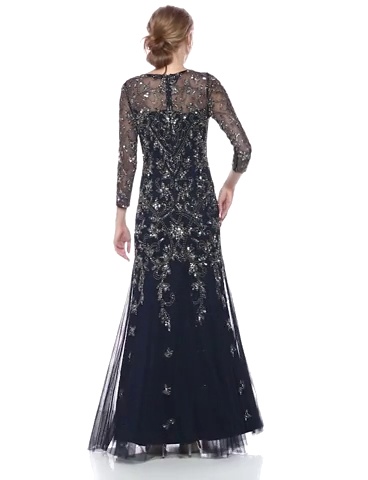 Amazon.com: Adrianna Papell Women's Long Sleeve Bead Dress | Floor Length Formal Gown with Intricate Beading & 3/4 Length Sleeves, Midnight 2 : Clothing, Shoes & Jewelry Amazon.com: Adrianna Papell Women's Long Sleeve Bead Dress | Floor Length Formal Gown with Intricate Beading & 3/4 Length Sleeves, Midnight 2 : Clothing, Shoes & Jewelry