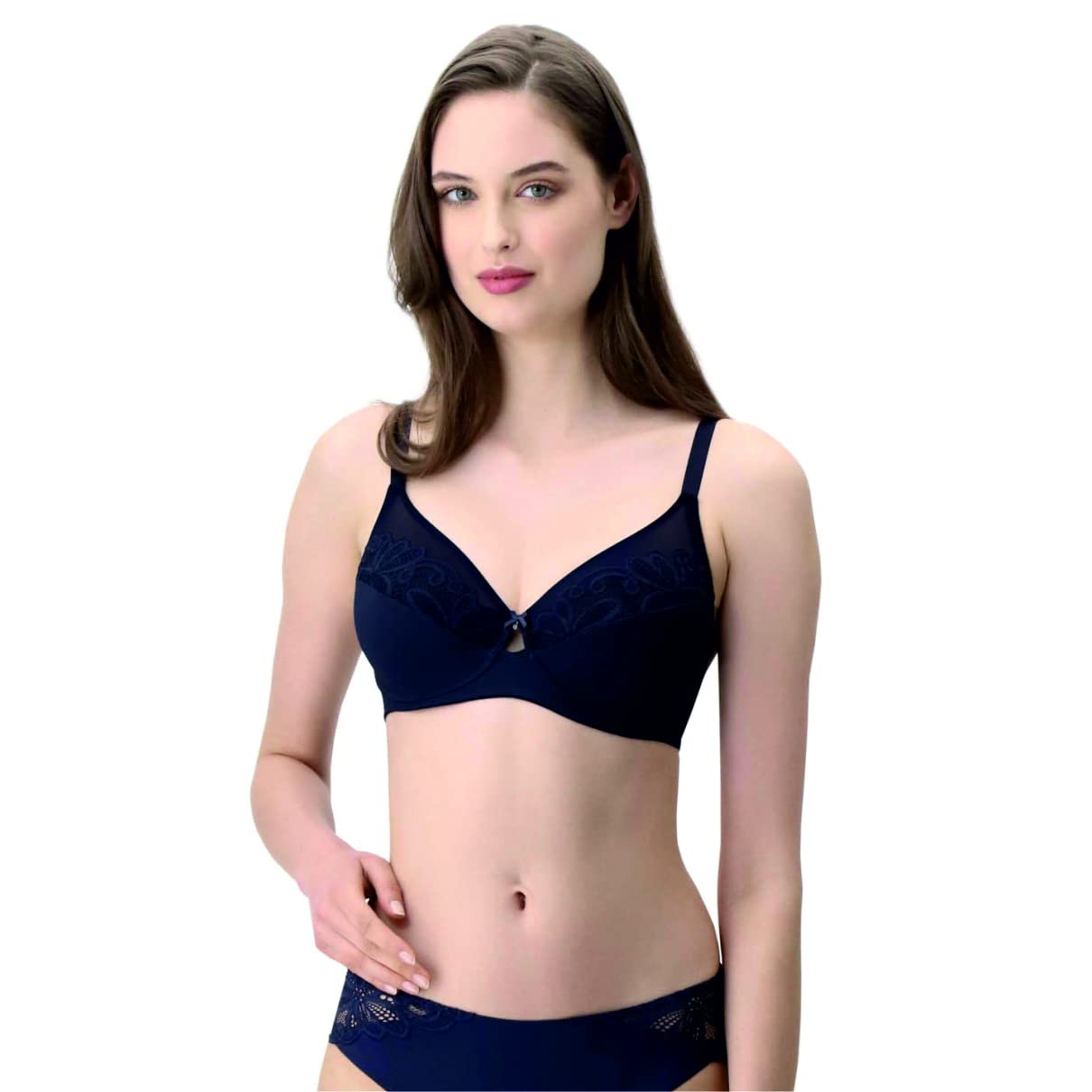 Lepel 1 Pezzo Reggiseno Donna 461 Allure Con Ferretto In Morbida Micrifibra - Coppa B - C - D, Nero 7C - 4