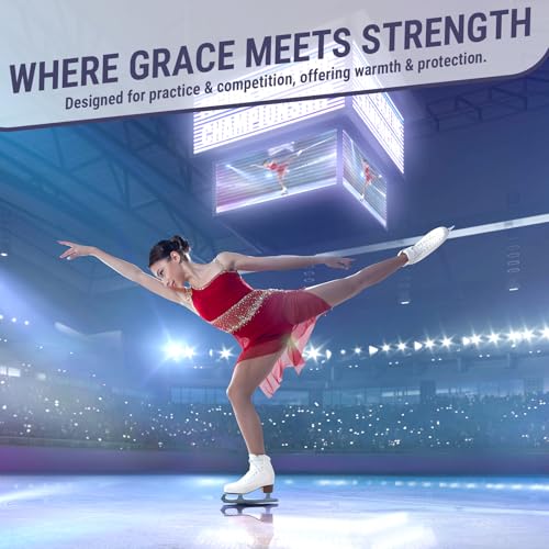 Image of Kami-So Footed Ice Skating Tights | Figure Skating Tights For Women | Plush Fabric Stretch Fit | Practice Competition Wear