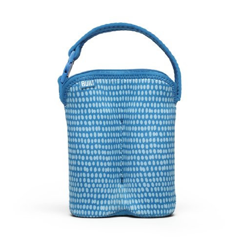 Built Bottle Buddy Two Bottle Tote, in Dribble Dots Blue
