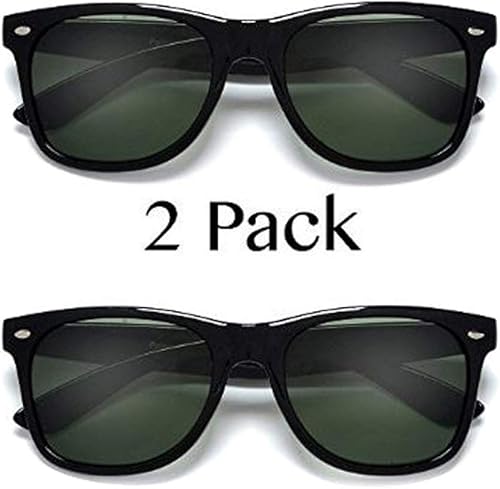 Miniatura 2 de moda Gafas de sol polarizadas G-15 negras con protección contra rayos UV, paquete de 2