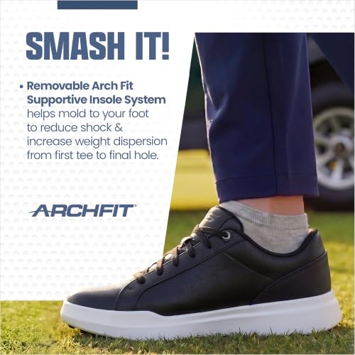 Image of Skechers Women's Drive 6 Arch Fit Golf Shoe | Golf, Waterproof, Arch Fit, Relaxed Fit, Goodyear Rubber Outsole, Premium Leather, Spikeless