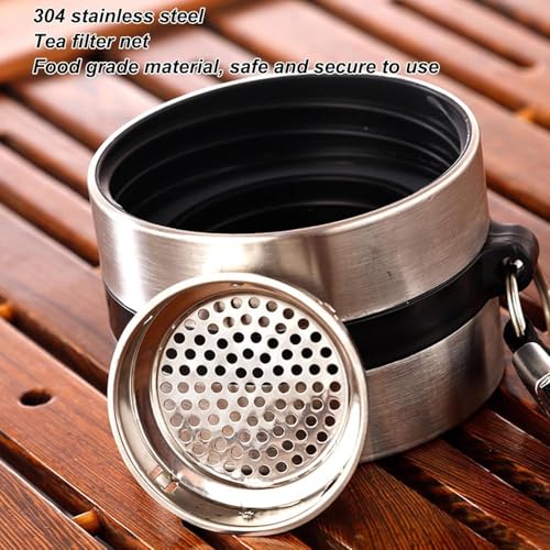 Image of Glass Tea Infuser Bottle Leak-Proof Travel Mug 800ml Tea and Water Separation Bottle Travel Tea Mug with Stainless Steel Filter Water Cup Outdoor Carrying Rope Herbal Loose Tea Home and Travel