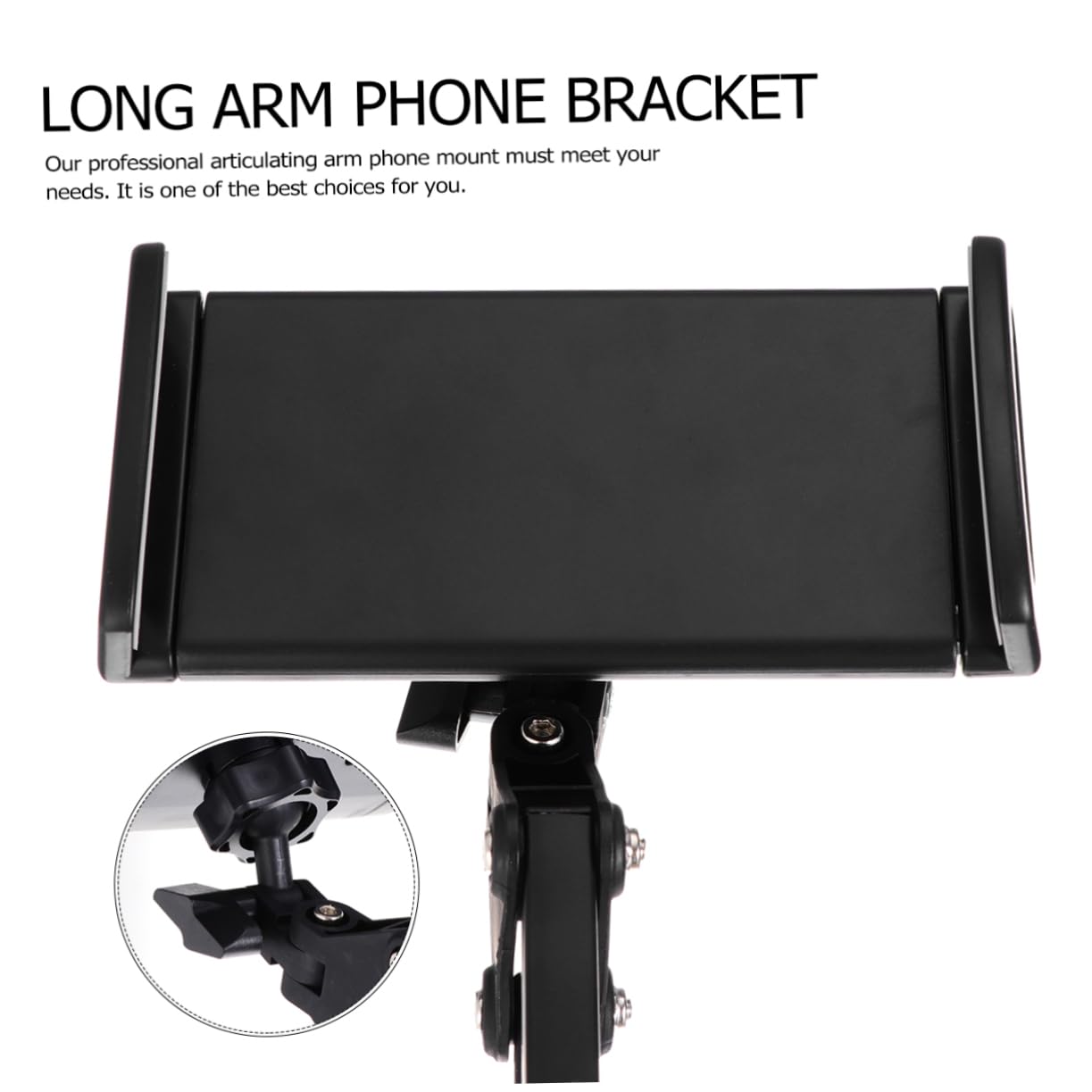 jojofuny Supporto per Tablet e Telefono da Scrivania Braccio Articolato, Pieghevole, Clip di Fissaggio, Regolabile in Angolo e Dimensione, Nero