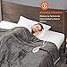 Degrees of Comfort Washable Heated Blanket for Twin Size Bed, UL-Certified Heater Blankets, Auto Shut Off | Machine Washable | Grey, 62Wx84L