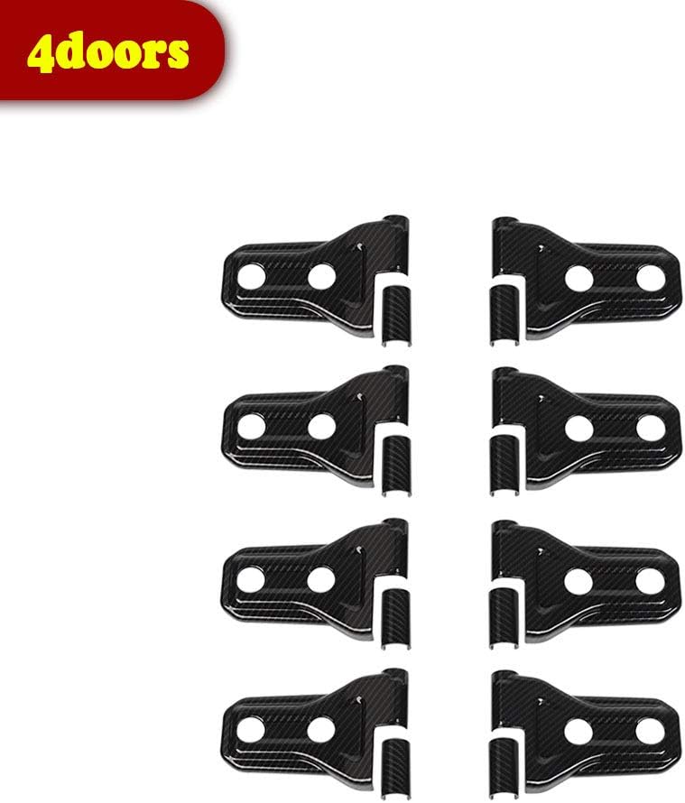8PCS Carbon Fiber Door Hinge Cover Trim Accessories for 2018-2024 2025+ Jeep Wrangler JL JLU for 2020-2024 2025+ Jeep Gladiator JT