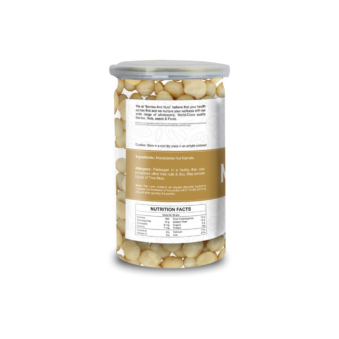 Berries And Nuts Premium Jumbo Macadamia Nut Kernels | 340 Grams | 2 Bottle of 170 Grams - Image 3 thumbnail