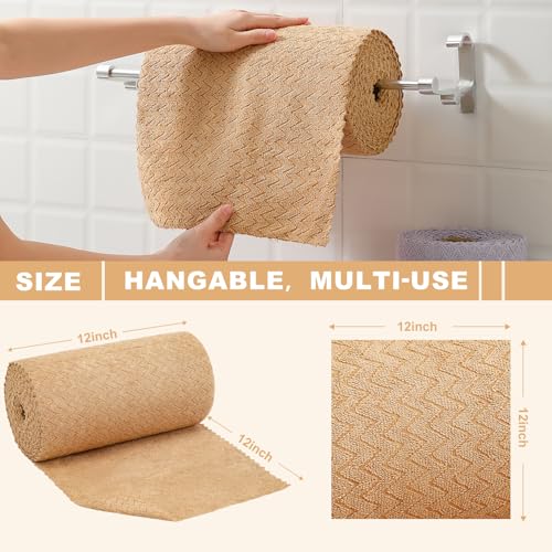 Image of 80 Pack Microfiber Cleaning Cloth Roll Reusable Paper Towels 12 inchx12 inch Tear Away Cloth,Absorbent Dish Rags for House Kitchen,Wash Cloths,Lint Free Rags for Window Cars Cleaning Supplies