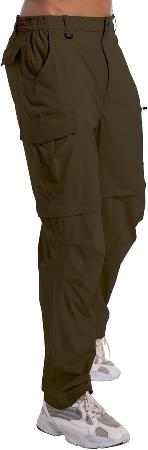 Mens Outdoor Hiking Pants Convertible Lightweight Water Resistant Quick Dry Zip Off Fishing Travel Camping Tactical Pants - Image 3