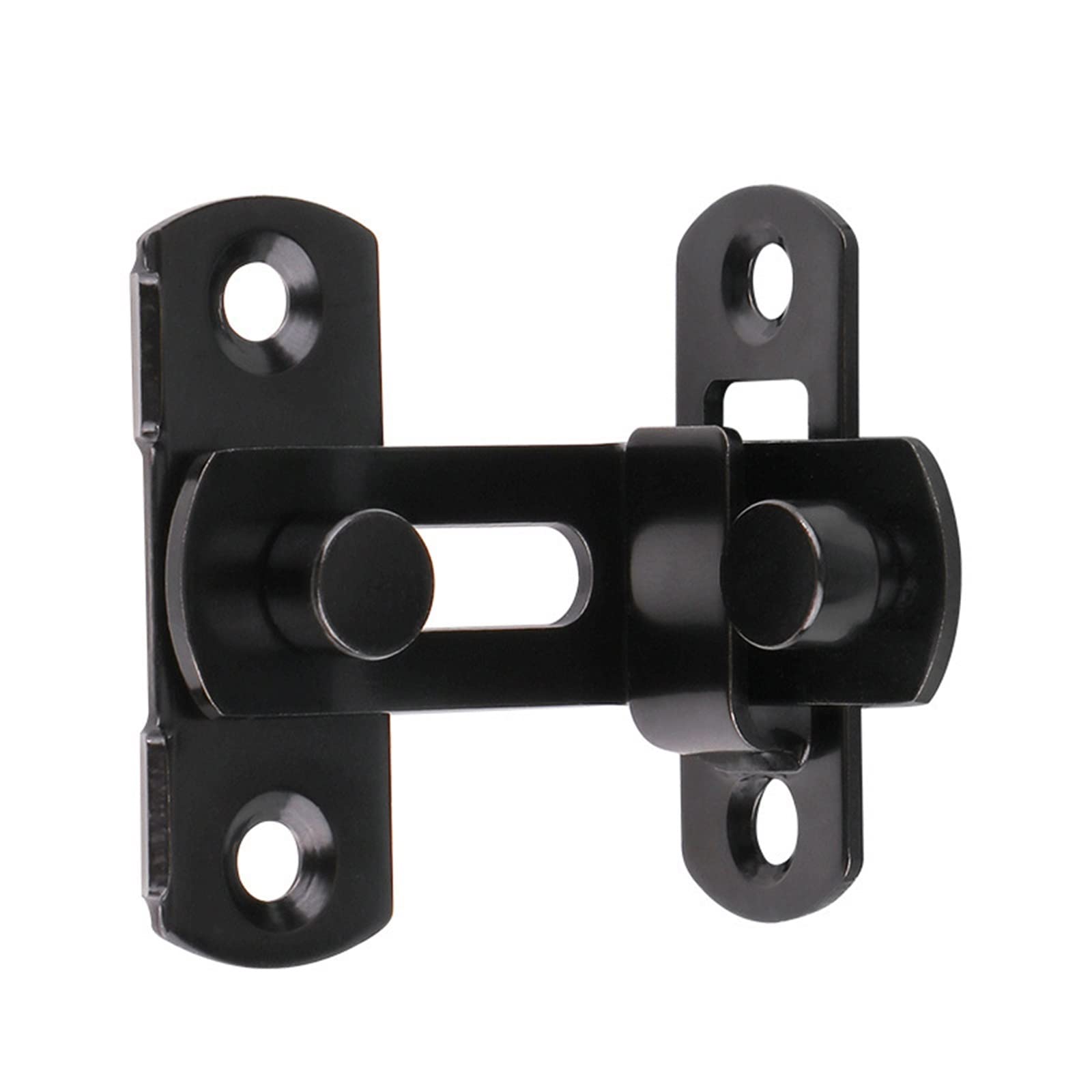 Nvsfzgiyg Nero Door Lock Guard Latch Bolt Stainless Steel Toggle Sliding Barn Black Iron Right