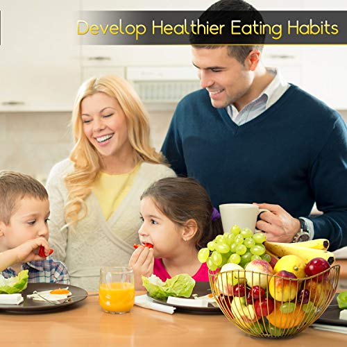 Dmar Wire Fruit Basket Gold Fruit Bowl For Kitchen Counter Wave Fruit Basket Serving Bowl Wire Fruit Dish For Fruits And Veggies #TOP6