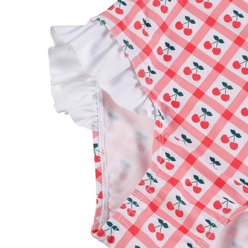 Image of LIZENS One Piece Swimsuit for Girls Swimwear with Ruffled Children Bathing Suit