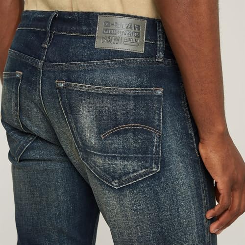 G-STAR Herren 3301 Slim Jeans, Blau (Antique Foundry Repaired 51001-D594-H102), 30W / 34L – Ansicht 3