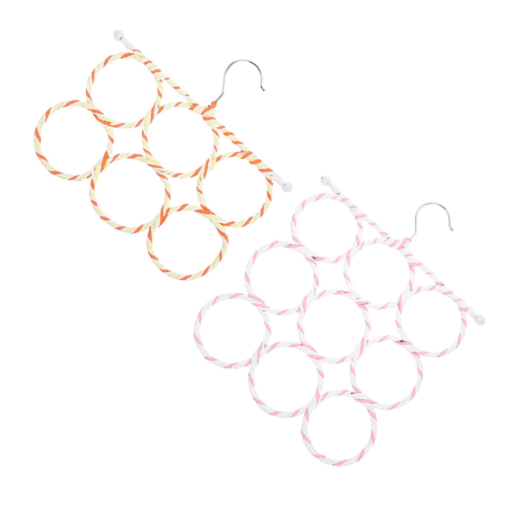 KOMBIUDA 2pcs Folding Scarf Hangers Compact Multi-Function Organizer for Scarves Shawls and Ties Space-Saving Design Lightweight Material for Home Storage