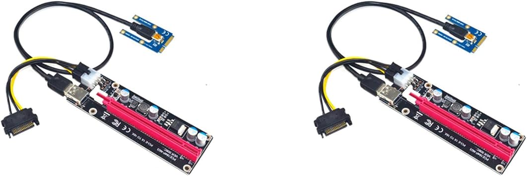 2X Mini PCIe to PCI 16X Riser for Laptop External Graphics Card EXP GDC BTC MPCIe to PCI-E Slot