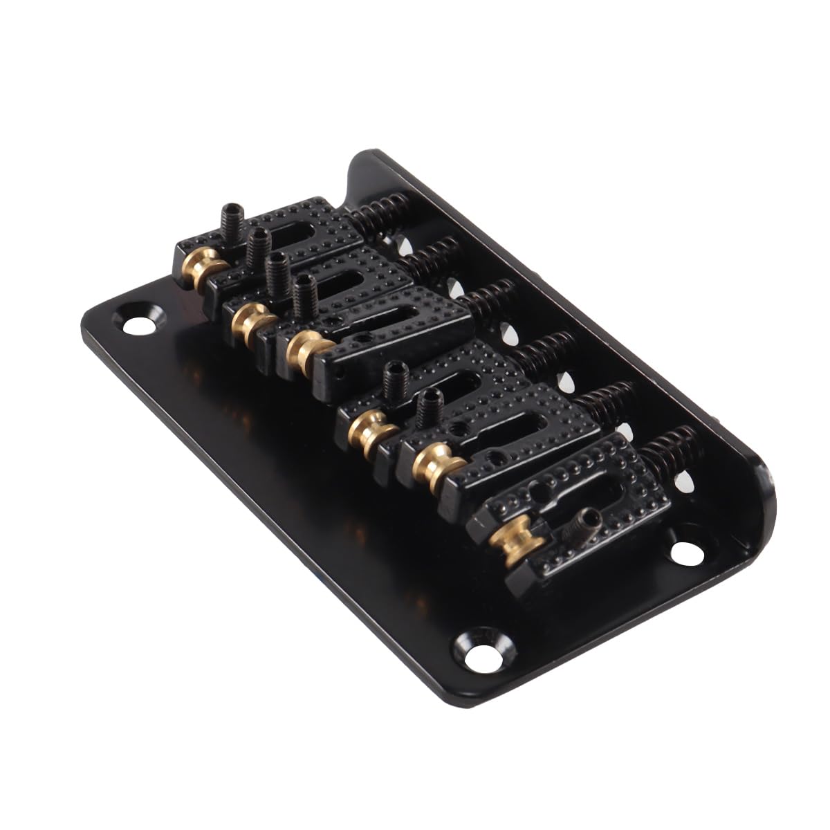 Alnicov 6-String 78mm Roller Hardtail Bridge Electric Guitar Tail Pipe Top Loading Saddle Tailpiece Accessories For Electric Guitars Black - Image 3