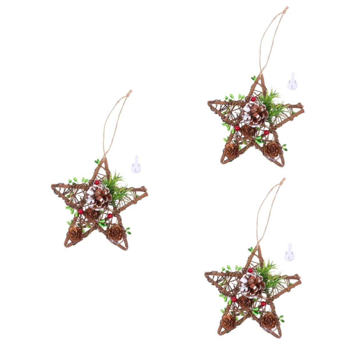 Cabilock 3 Piezas Adornos De Navidad Colgante Oro Guirnalda Adornos Navideños Adornos para Arboles De Navidad Felpa Decoraciones Home Decoracion Decoración Hueca Coffee De Madera