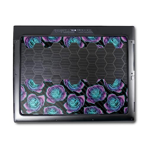 Image of MightySkins Carbon Fiber Skin Compatible with Alienware M18 R1 (2023) Full Wrap Kit - Crystalline Roses | Protective, Durable Textured Carbon Fiber Finish | Easy to Apply | Made in The USA