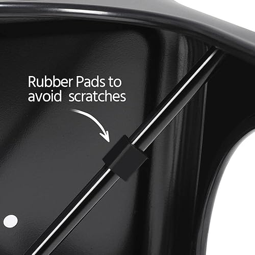 Miniatura 5 de Topeakmart Juego de 4 sillas de comedor de metal con respaldo alto, sillas industriales negras para interiores y exteriores, elegante comedor,