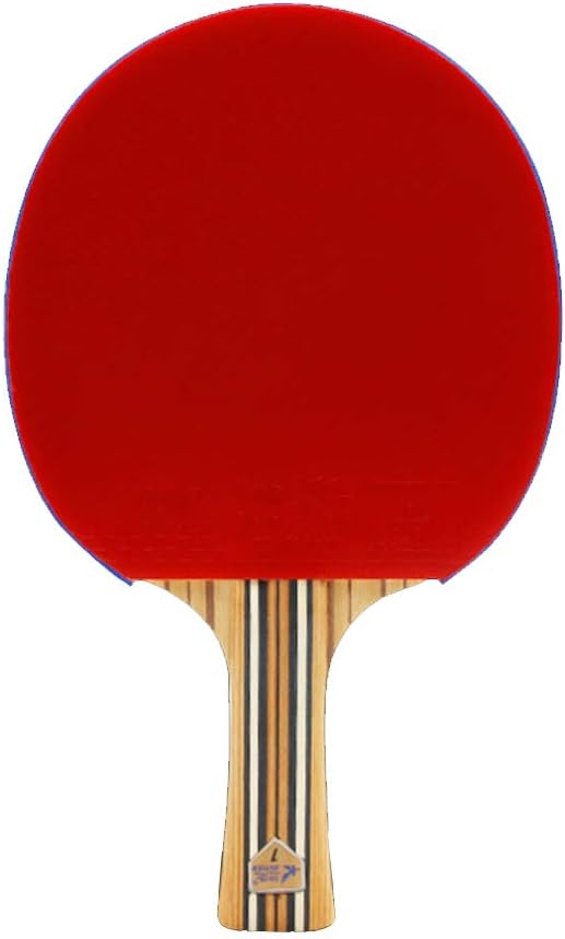 Double Fish K series Ping Pong Paddle Beginner Table Tennis Racket with 7-Ply Wood High Elasticity Rubber Easy to Control Design for Spin WITH RACKET COVE
