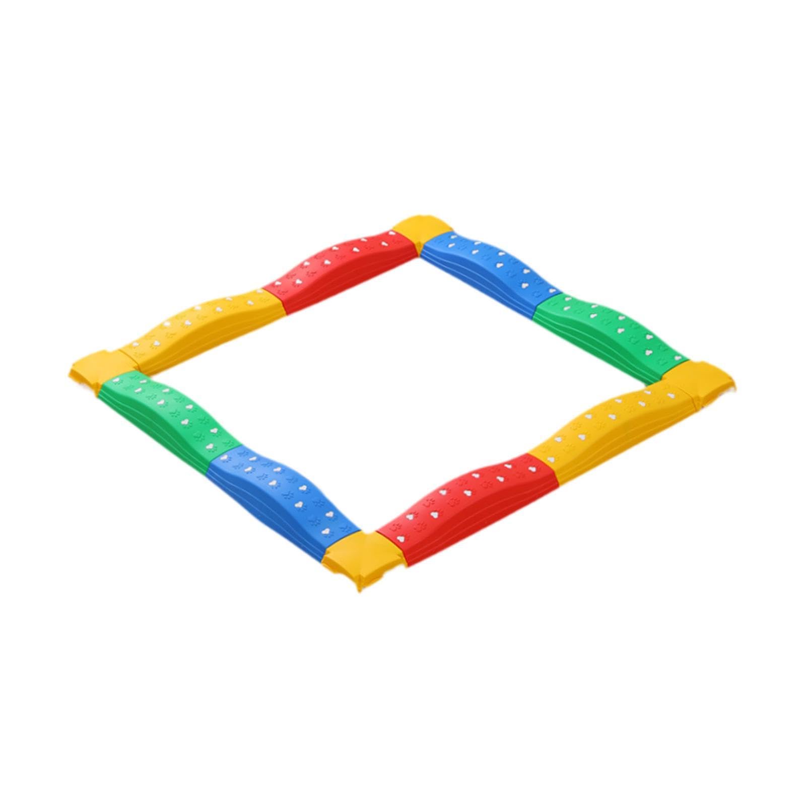 Gioco di Equilibrio per Bambini con Blocchi E Percorso Ad Ostacoli Aiuta a Sviluppare Coordinazione Motoria E Fisica Adatto per Interni Ed Este, 12 Pezzi Arcobaleno