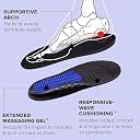 Shock Absorbing Pain Relief Gel Insoles for Men & Women | Gel Technology for All Day Comfort | Trimmable Sole for Walking, Running, Sports, Formal and Safety Shoes | Trim to fit | Pack of 1 Pair gallery image
