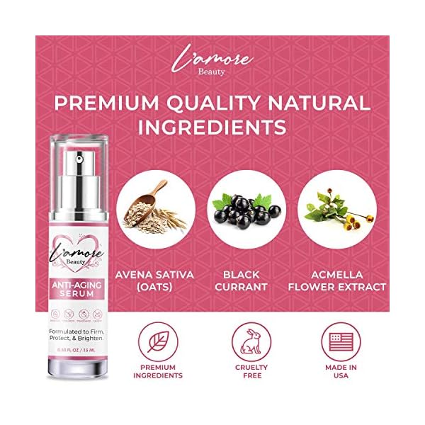 L'AMORE BEAUTY Anti Aging Cream - Wrinkle Cream For Face - Face Moisturizer For Women - Retinol Cream For Face - Collagen Face Cream - Peptide Face Cream - Daily Facial Moisturizer, 15ml