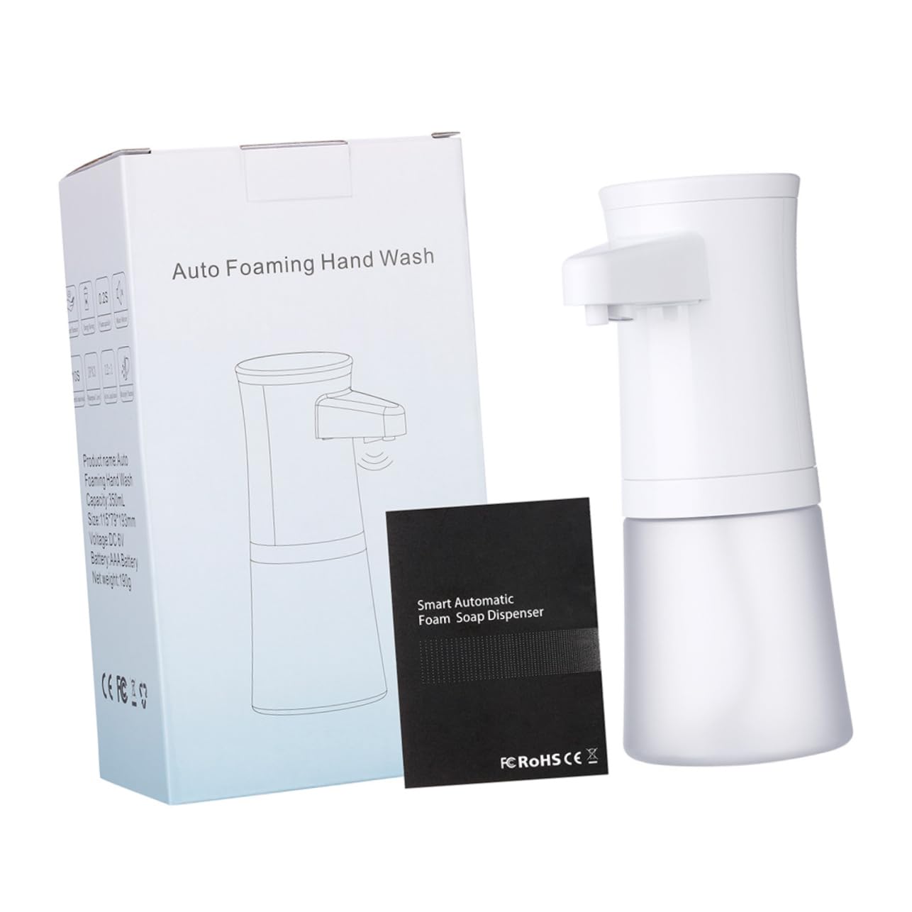 BESTOYARD 3pezzi Dispenser Di Sapone Automatico Con Sensore Erogatore Di Sapone Touchless Per Casa e Ufficio Capacità Elevata Facile Da Ricaricare Senza Batteria Inclusa
