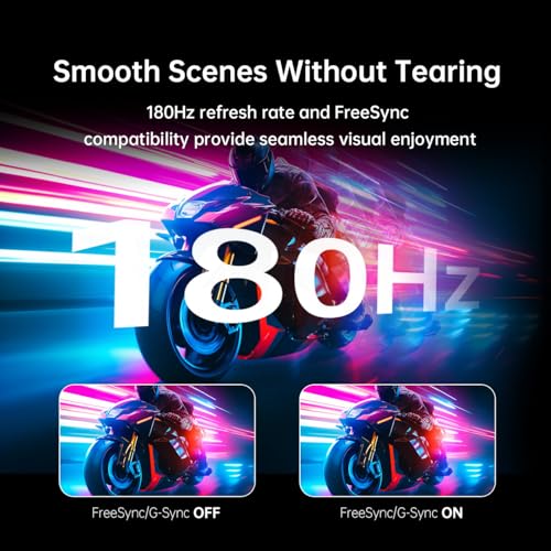 Image of KTC 34 Inch Ultrawide Monitor, 180Hz WQHD 3440X1440 Curved Gaming Monitor, 1500R PC Monitor, HDR, FreeSync & G-Sync, HDMI, DisplayPort, VESA, Tilt Swivel Height Pivot Adjustment, H34S18S