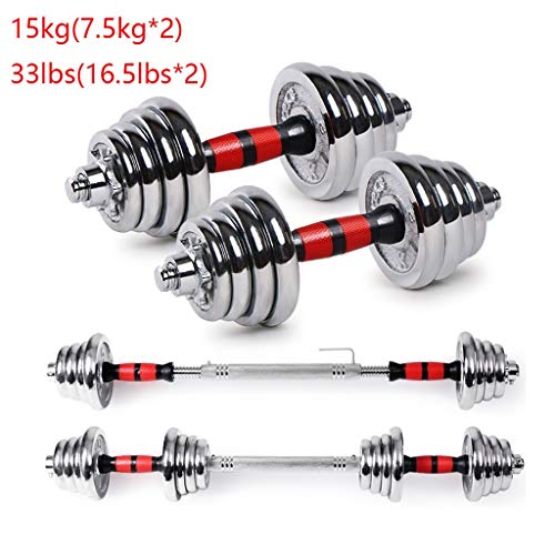 Alvis - Juego de mancuernas de pesas (2 unidades, ajustables, galvanoplastia), tamaño 20kg 1Pair