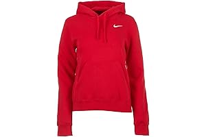 Women's Pullover Fleece Hoodie in Red: Comfort and Style Combined