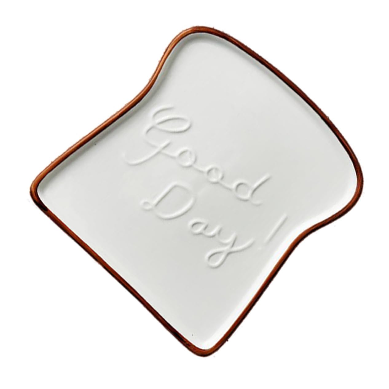 SOLUSTRE Creative Ceramic Breakfast Plate Fun Toast Shaped Dish for Noodles Sushi and More for Dining Random Color Random Color