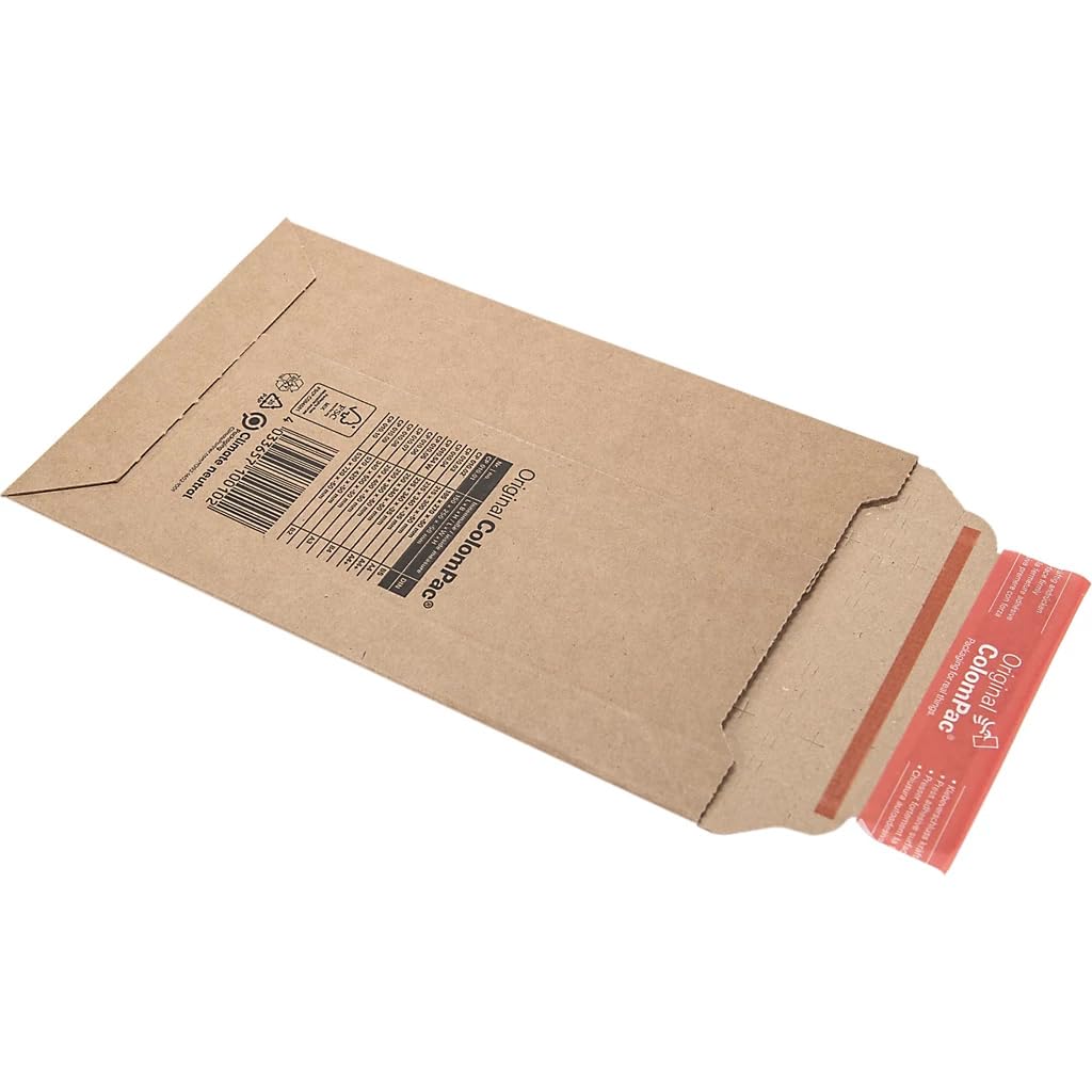 Colompac rigide enveloppe (lot de 100) 185mm x 270mm x 50mm marron