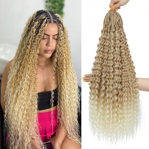 Getgal 24Inch 7Packs Deep Wave Curly Crochet Hair pre looped