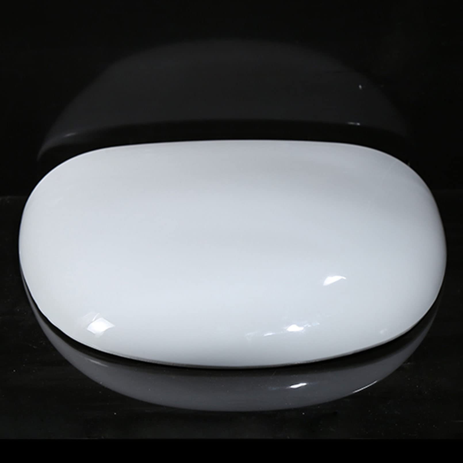 Asientos de WC Asiento de inodoro con cierre suave y topes antideslizantes, tapa de asiento de inodoro blanca de cierre silencioso con asiento cómodo de diseño ergonómico for una fácil instalación