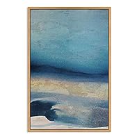 SIGNWIN Framed Canvas Wall Art Abstract Sea Landscape Canvas Prints Home Artwork Decoration for Living Room,Bedroom - 16x24 inches