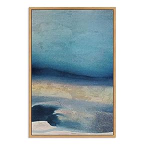 SIGNWIN Framed Canvas Wall Art Abstract Sea Landscape...